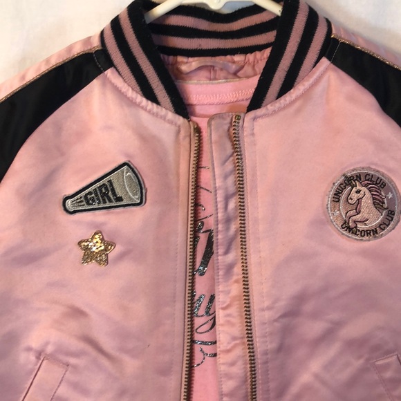 PLACE Jacket & Tshirt Set Pink black Mini squad - Picture 3 of 8